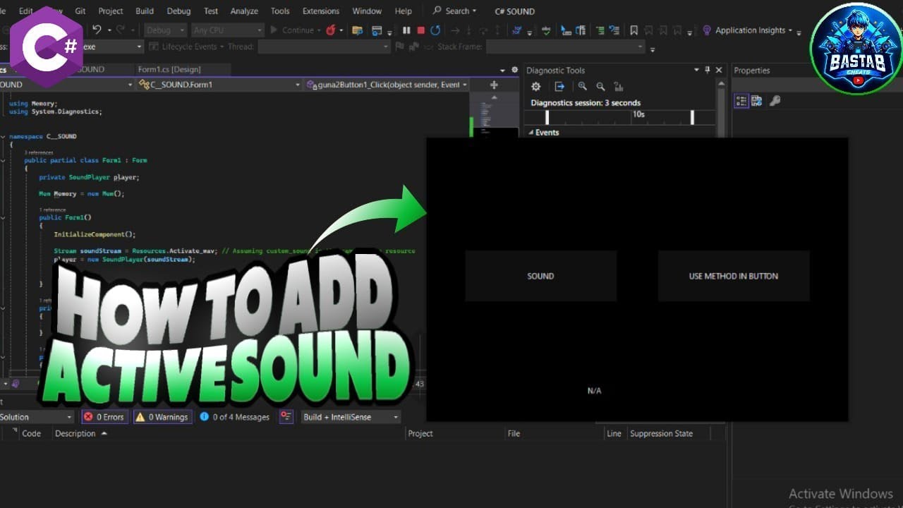 How To Add Sound In C Sharp C# Tutorial Mr.Glitch