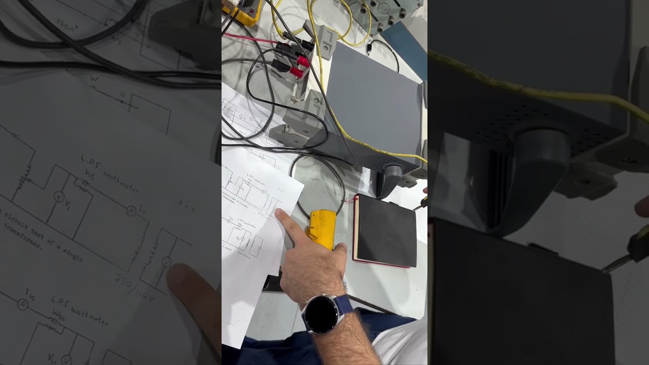 مختبر محولات التجربة الاولى الجزء الاول open circuit