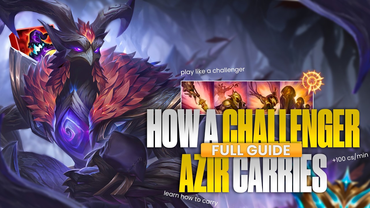 challenger azir guide &mdash; full educational gameplay season 16 (episode 4)