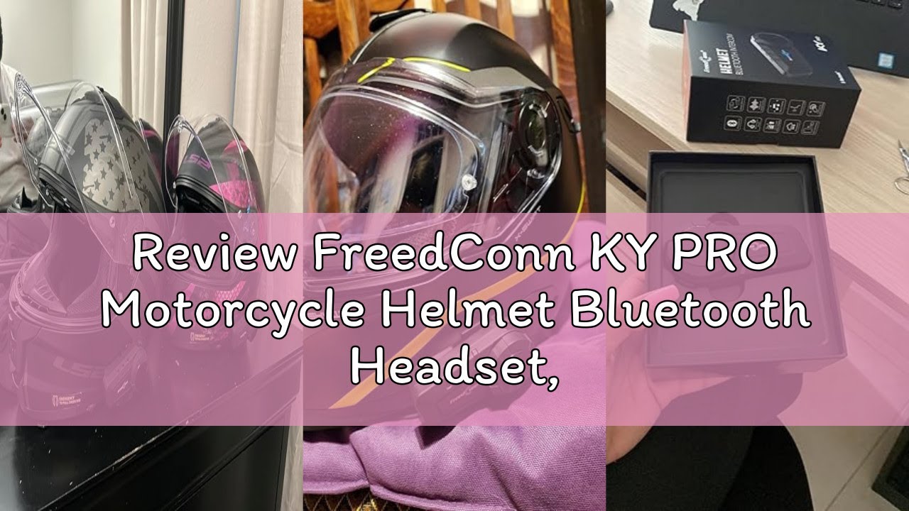 Review FreedConn KY PRO Motorcycle Helmet Bluetooth Headset, Motorcycle Communication Systems with C