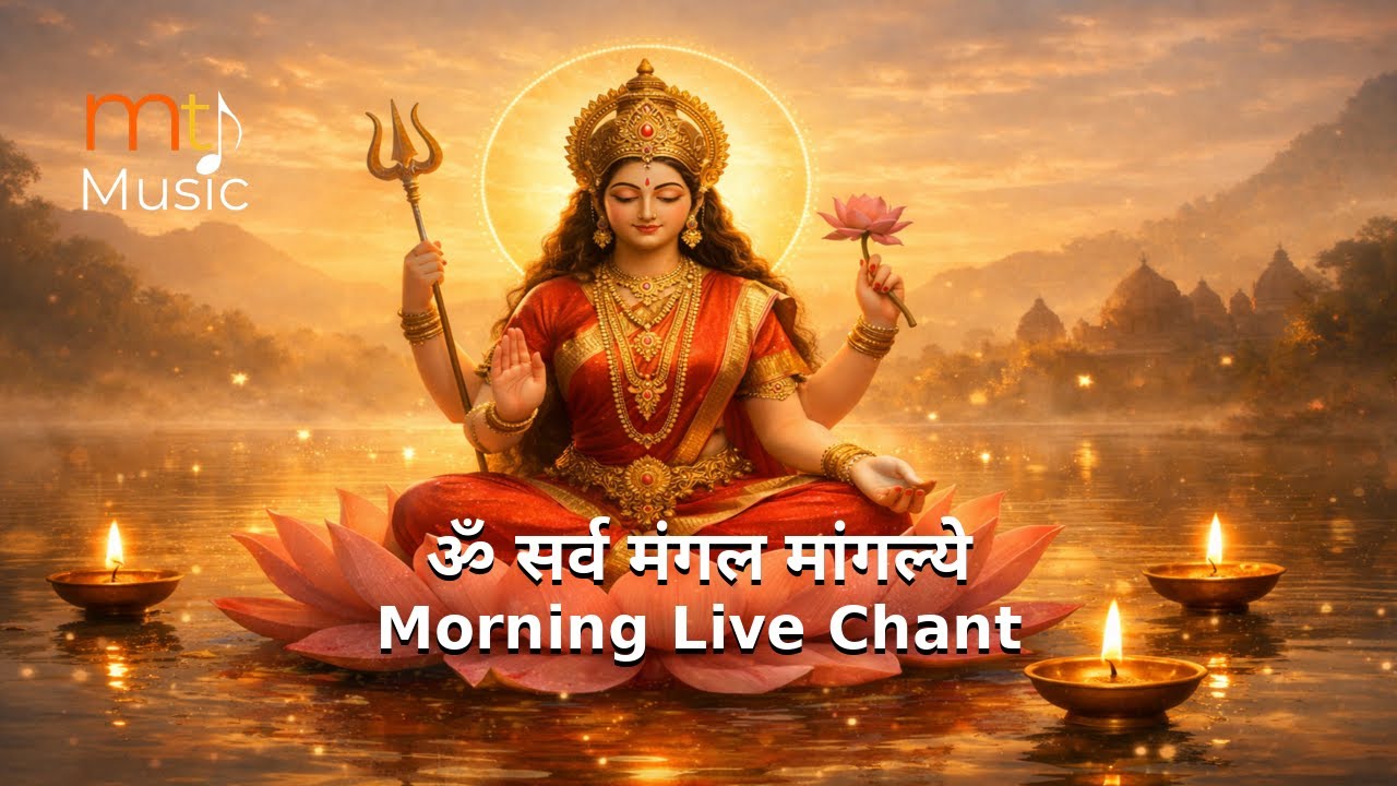 MT Music LIVE | Om Sarva Mangala Mangalye | Morning Durga Mantra Chant | Positive Energy