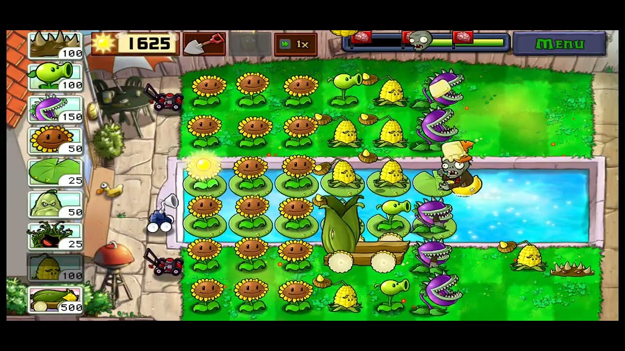 Plants Vs Zombies - Adventure 2 - Pool - Level 3 (NO BGM)