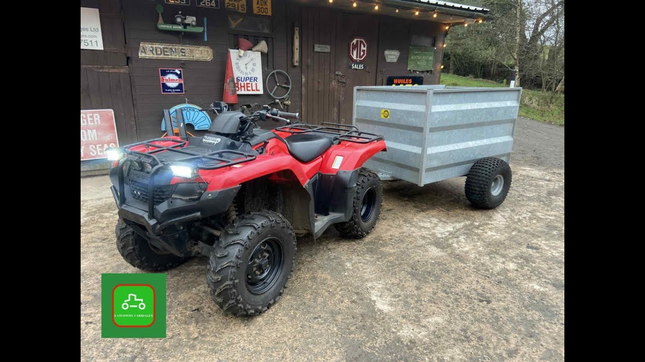 HONDA TRX420 & ATV TRAILER FOR SALE www.catlowdycarriages.com