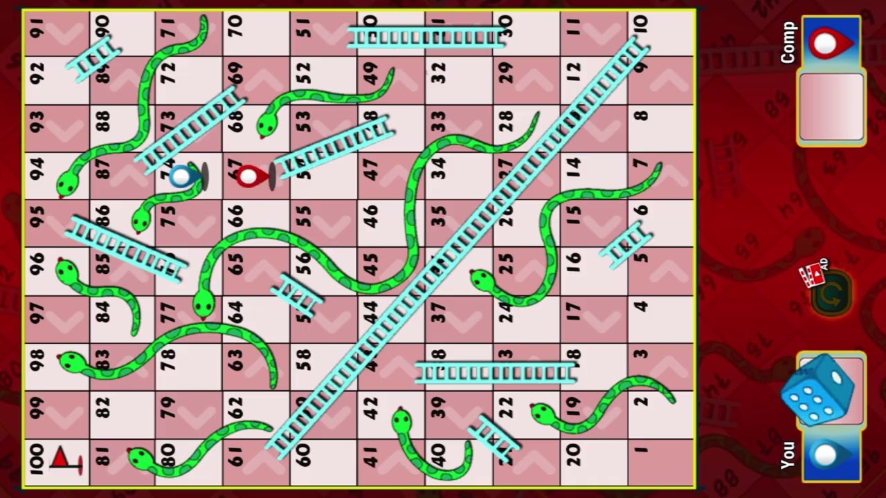 Ludo king snake and ladders😱 | Me vs computer | 2 player gameplay💯