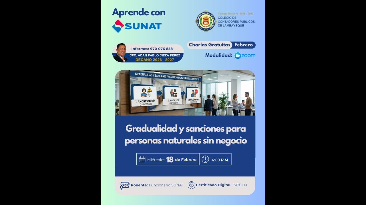 Gradualidad y sanciones para personas naturales sin negocio
