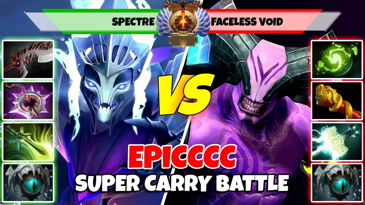 SPECTRE (Кэрри) против FACELESS VOID (Кэрри) - Эпическая битва игроков Dota 2 в ранге Immortal - ...