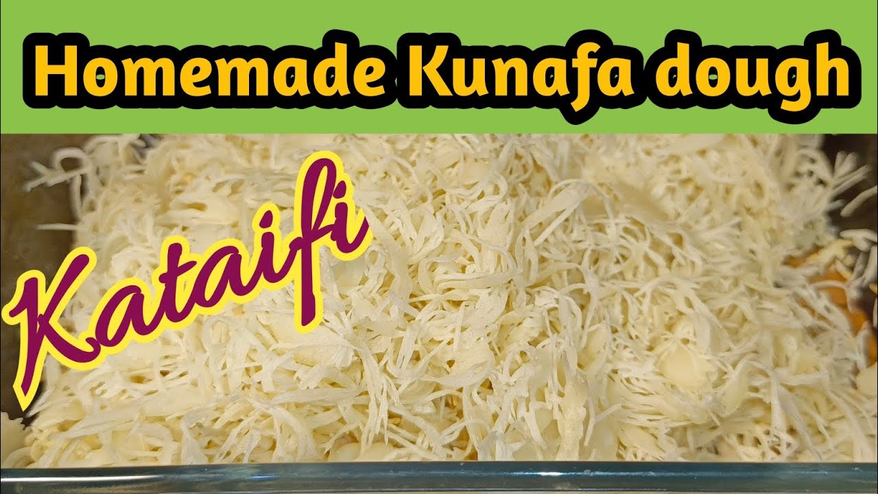 Homemade kunafa dough || Kataifi recipe || kanafeh ||@saniakitchen786