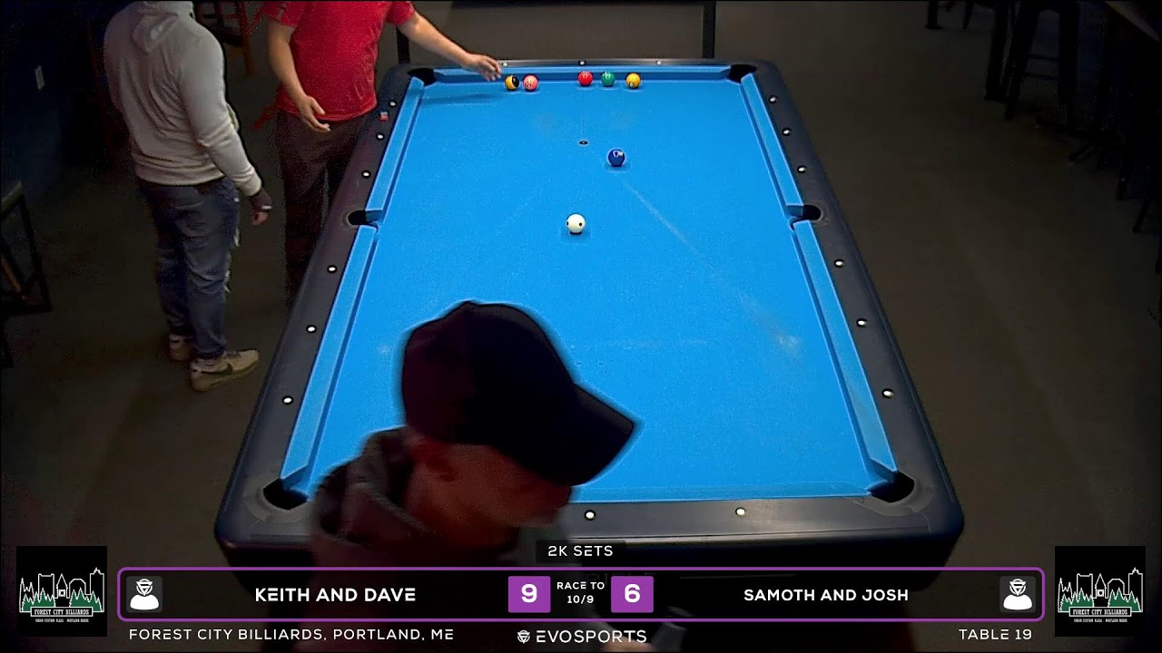 KEITH AND DAVE vs SAMOTH AND JOSH - FOREST CITY BILLIARDS - TABLE 19 | EvoSports