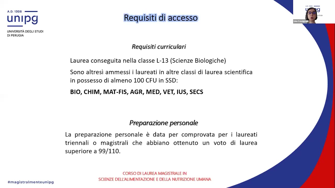 Scienze dell'alimentazione e della nutrizione umana A.A. 2021-22