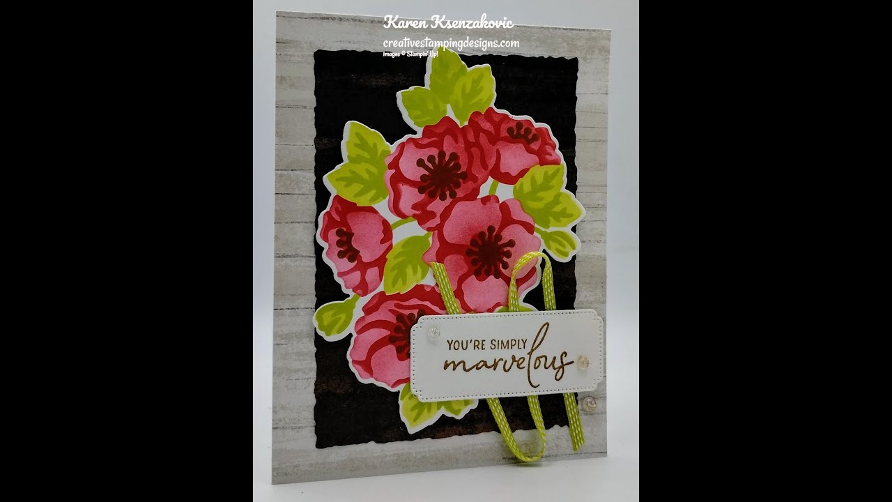 Stampin' Up! Perennial Postage Stenciled