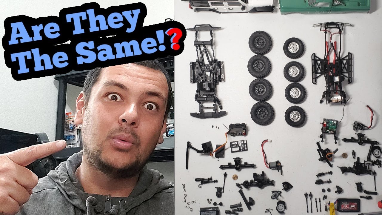Racent and Axial SCX24 1:24th scale Rc Crawlers/Trail Trucks. Teardown Comparison.