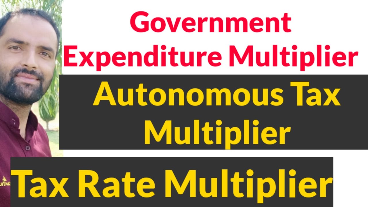 Govt Expenditure Multiplier, Tax Rate Multiplier , Autonomous Tax multiplier from income model