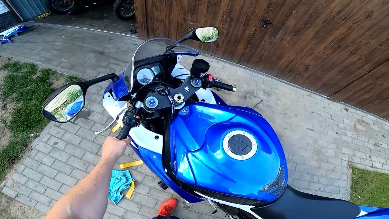 Suzuki GSX-R 750  Jak ustawić czujnik przepustnic TPS? Czyszczenie  filtra powietrza K&N i nowy bak