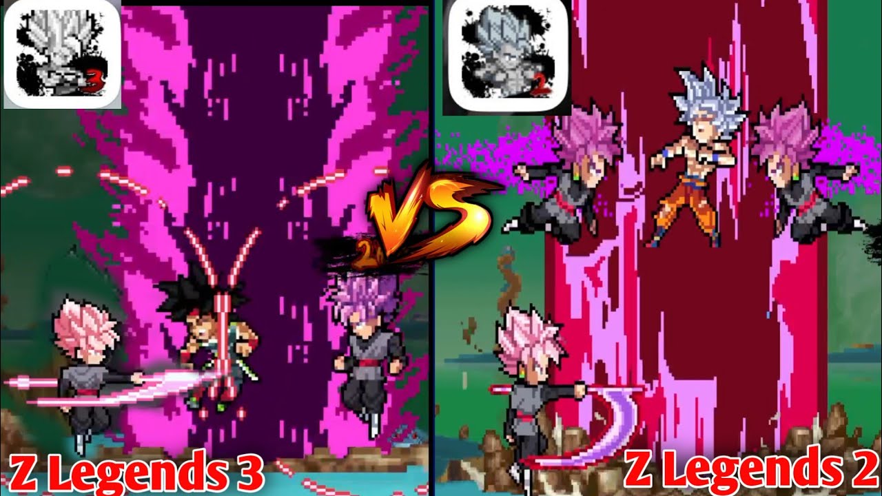 Z Legends 3 vs Z legends 2 Goku Black Full Comparison
