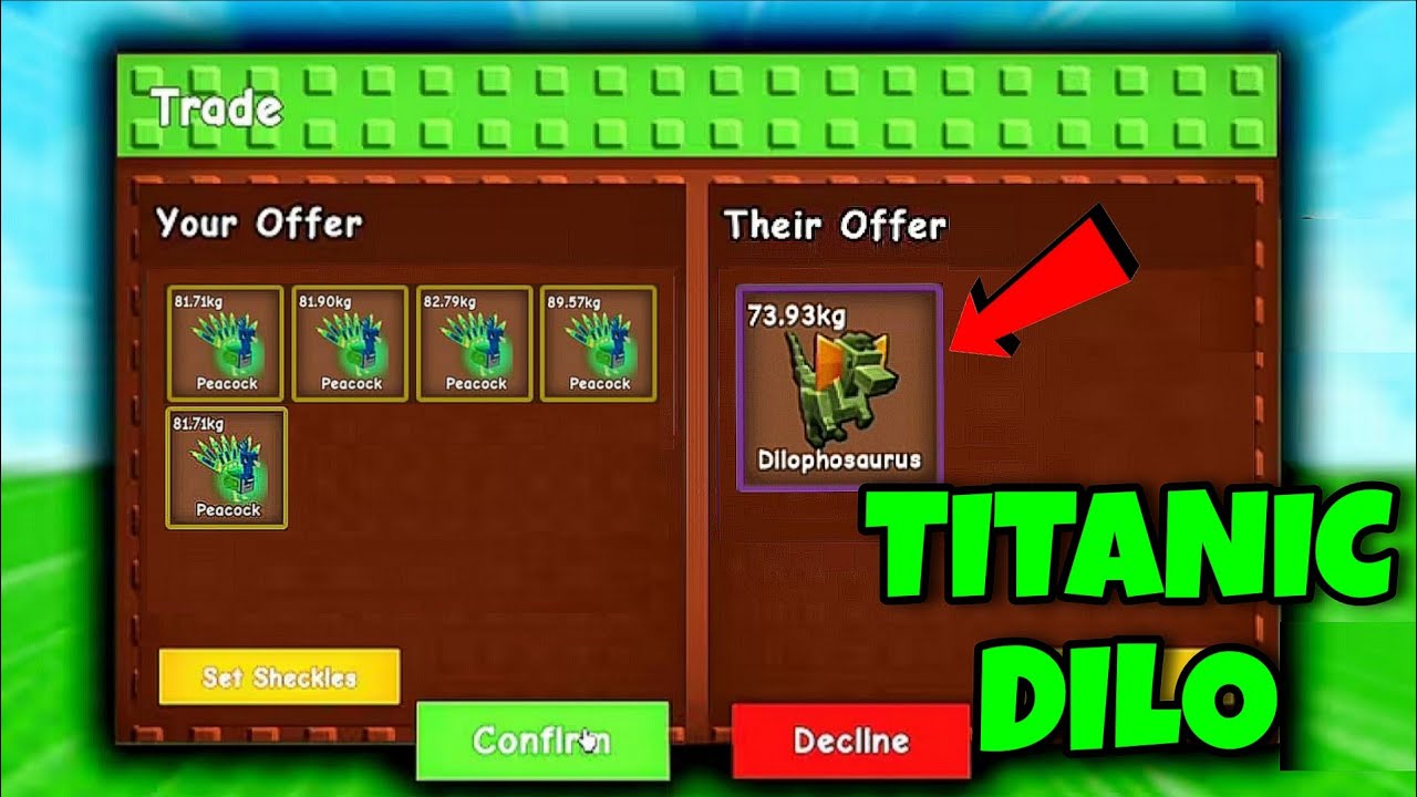 BRO GAVE ME A TITANIC DILOPHOSAURUS 😱🔥 | INSANE OP TRADE | Grow a Garden