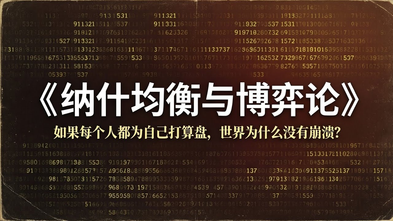 《纳什均衡与博弈论》精读：理性的人，为什么会走向糟糕的结果