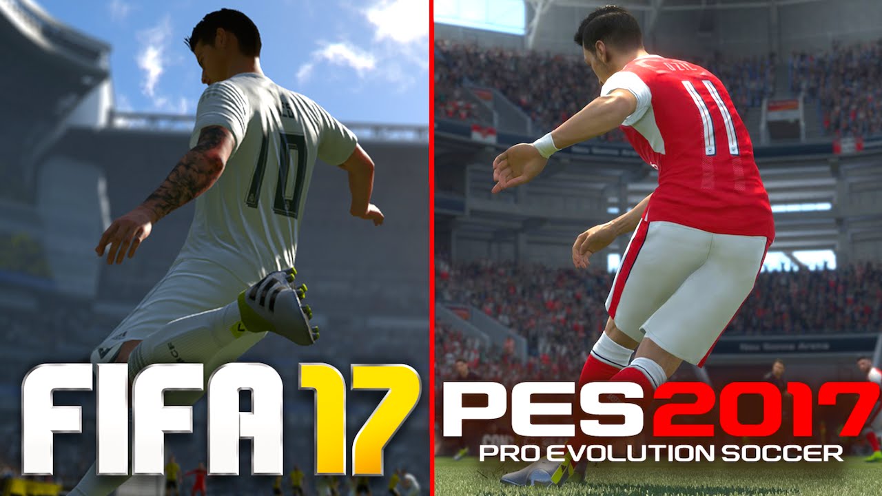 FIFA 17 vs PES 2017 - Graphics Comparison, Gameplay & More!!