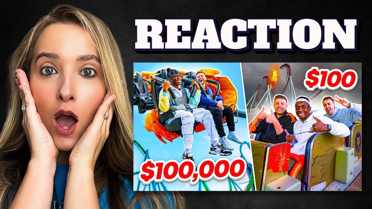 Reaction to SIDEMEN $100,000 vs $100 THEME PARK