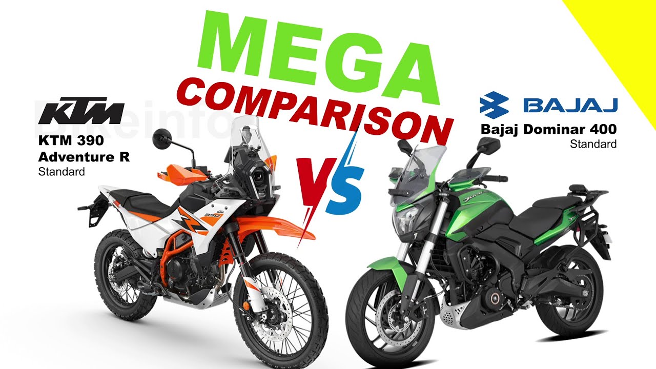 KTM 390 Adventure R vs Bajaj Dominar 400 | MEGA COMPARISON #automobile #bikeinfo #bikecomparison
