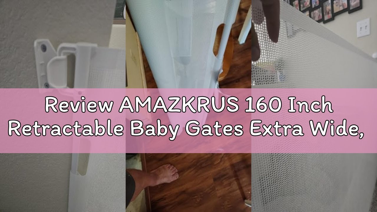 Review AMAZKRUS 160 Inch Retractable Baby Gates Extra Wide, 42 Inch Extra Tall Retractable Gate, 13