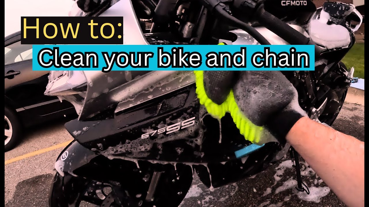 How to clean your motorcycle and chain! ( for beginners )