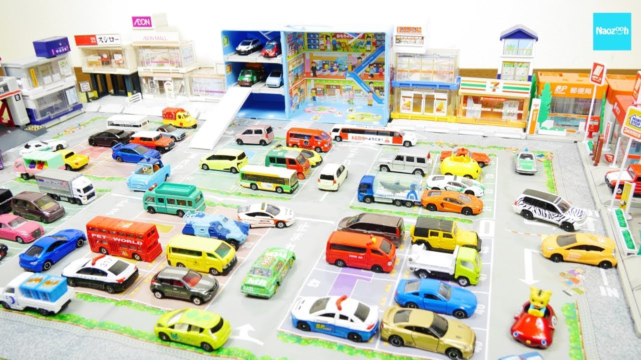 トミカ ひろーい駐車場のショッピングモール おかたづけ パーキング ／ Tomica, Tomica town map
