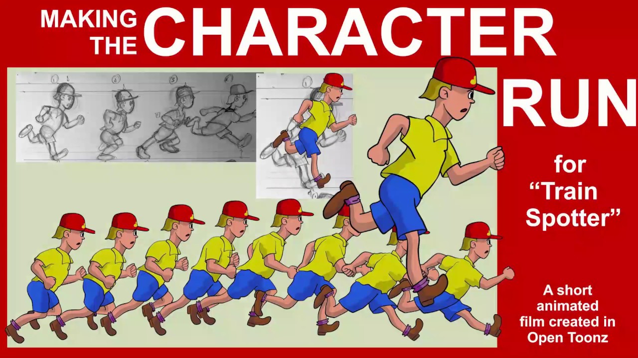 OpenToonz 2D animation - Run Cycle created in OpenToonz - 2D Animation