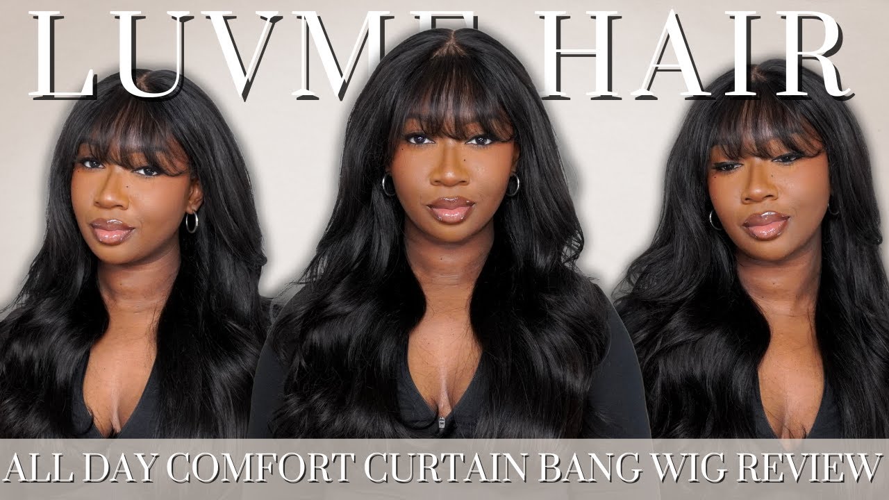 Pre-Cut Curtain Bangs + Effortless Curls | Easy Wig Install + Review | ft LuvMe Hair | Tan Dotson