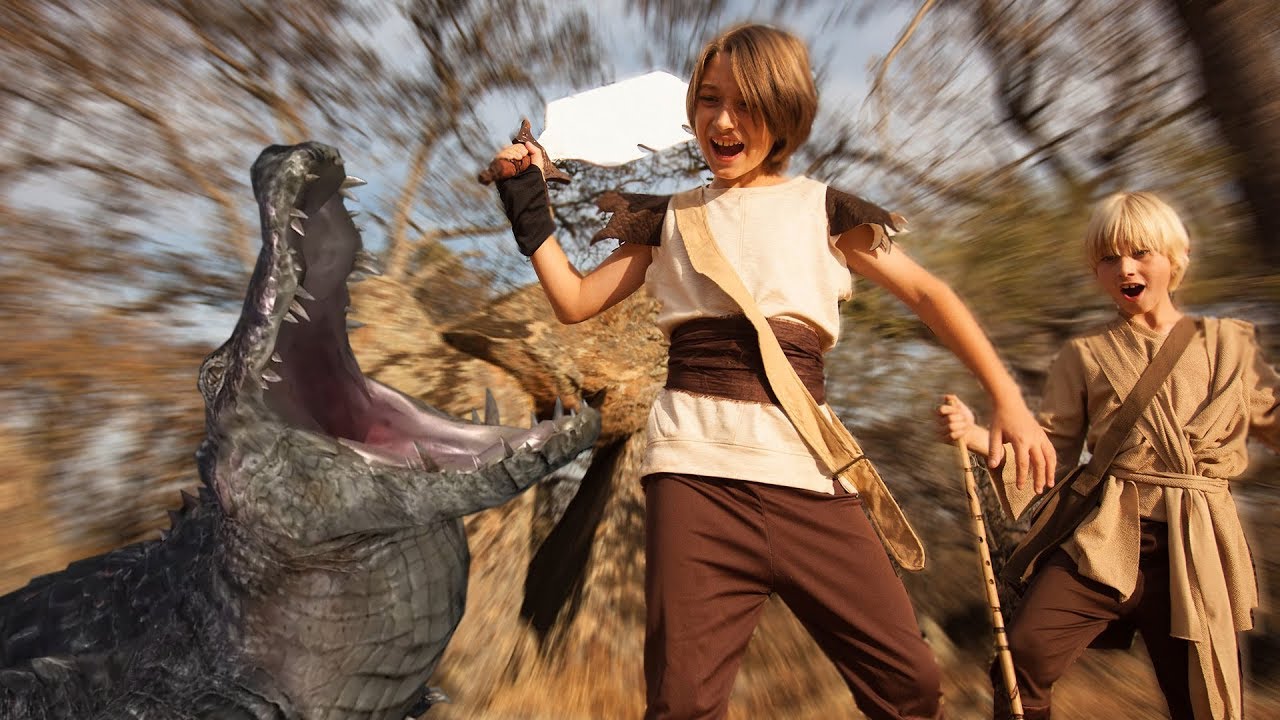 Gabe and Garrett vs The Giant Crocodile - Amazon Rapids!