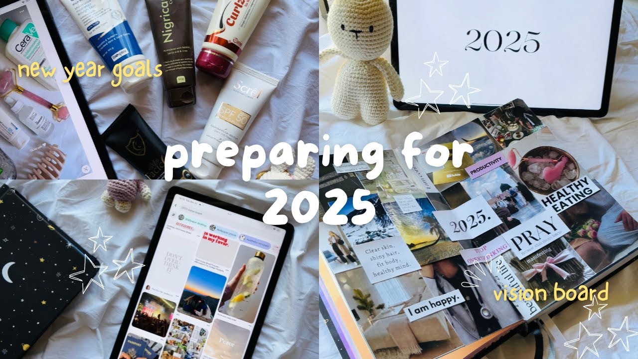 NEW YEARS PREP 2025⭐️ de-cluttering, goal setting, desk makeover | ninu shaaji