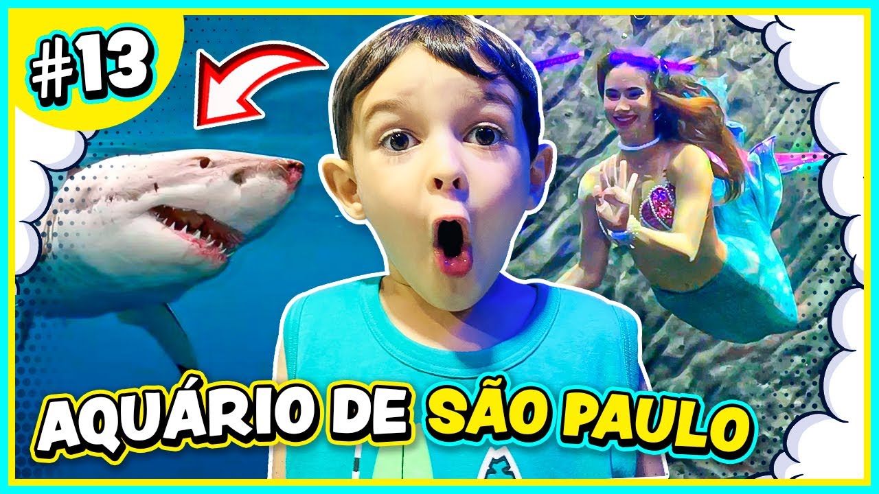 Aquário de São Paulo - Mergulho da Sereia e Urso Polar - VLOG Crescendo com JP