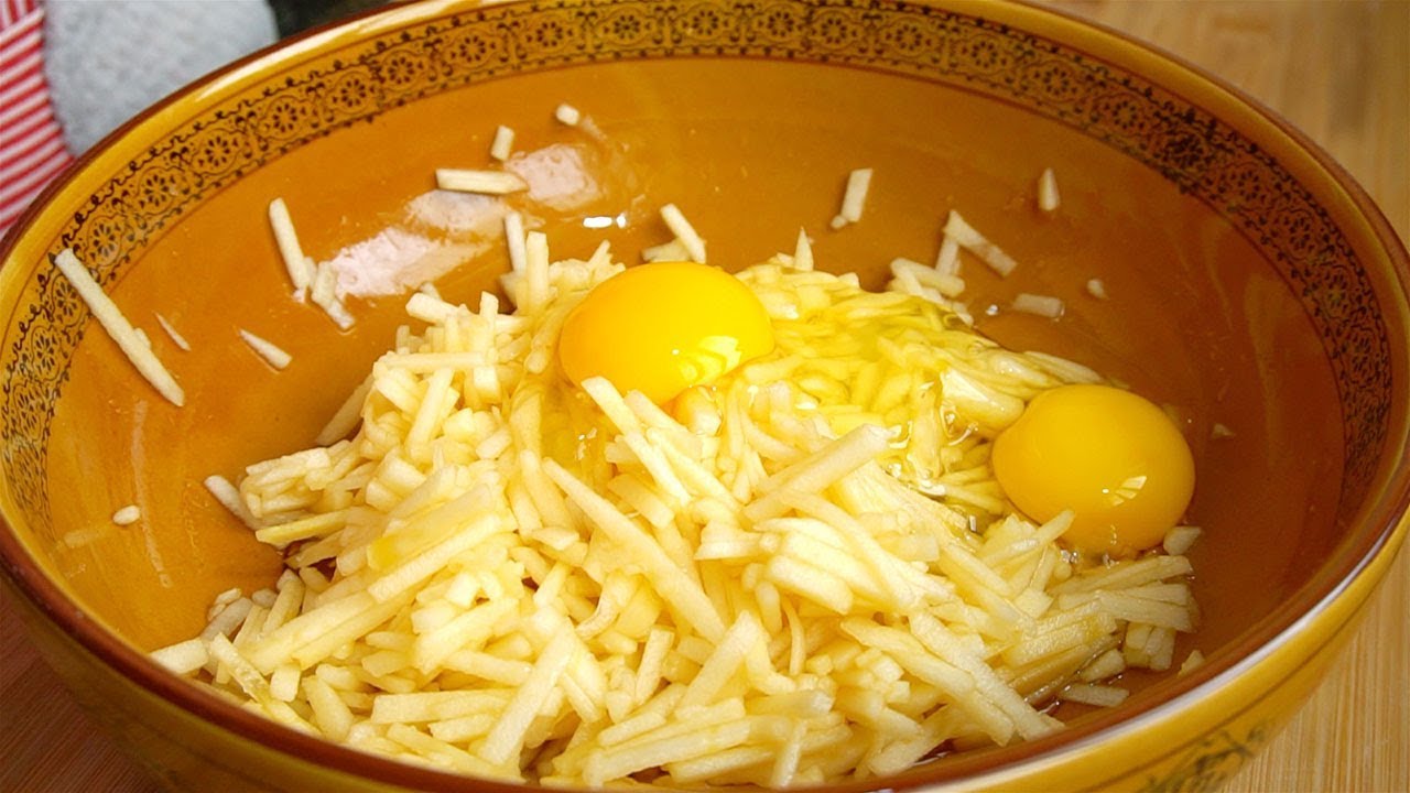 蘋果別再生吃，加2個雞蛋，不炸不蒸，做成煎餅，比餃子還好吃【娟子美食】