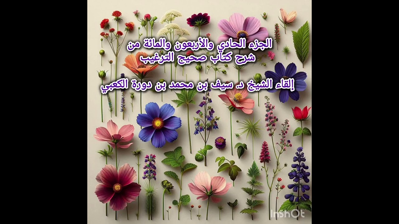 الجزء الحادي والأربعون والمائة من شرح كتاب صحيح الترغيب إلقاء الشيخ د. سيف بن محمد بن دورة الكعبي