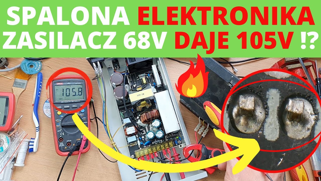 Zimne luty i oszukane kondensatory! Czyli spalony zasilacz laboratoryjny warsztatowy RIDEN RD6018