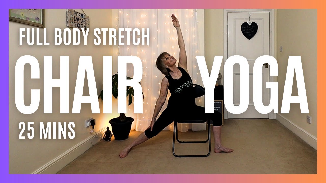 Chair Yoga for Seniors | 2-Min Cardio + Full Body Stretch for Weight Loss