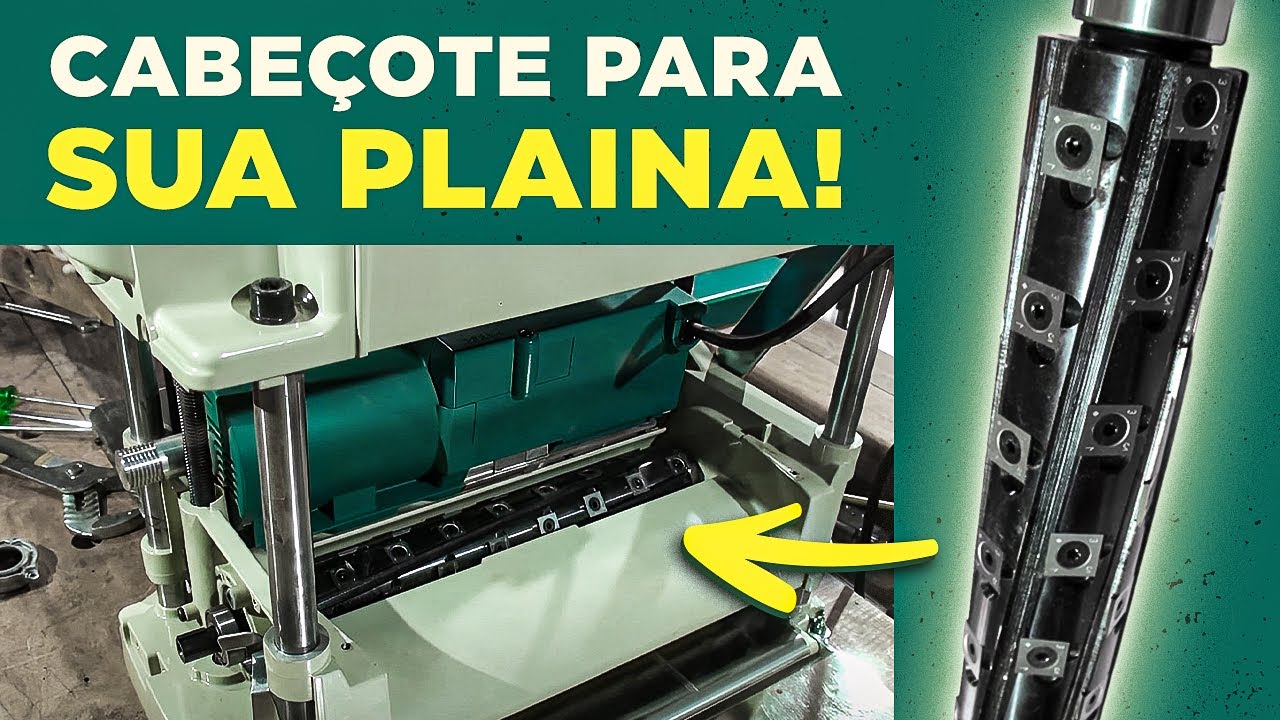 Eixo Helicoidal com Pastilhas para sua Plaina, Surpreendente #DIY #oficinadecasa