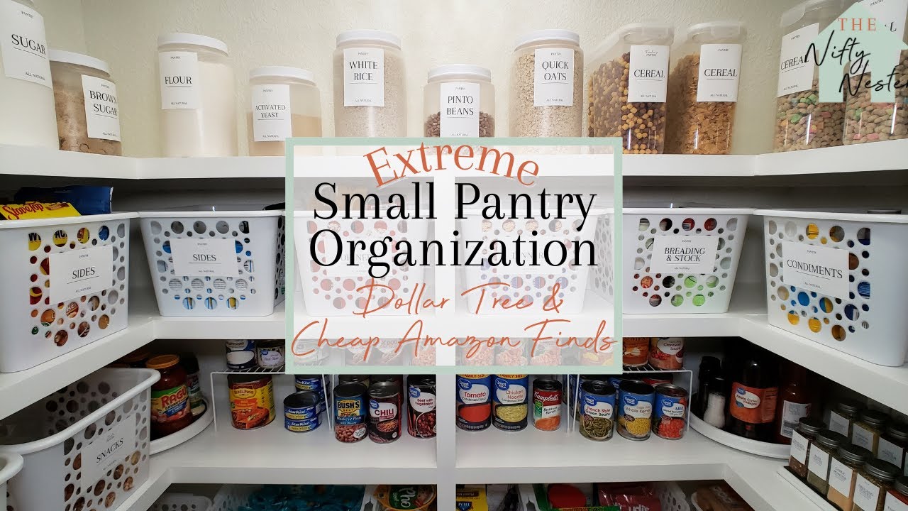 Extreme Small Pantry Organization Dollar Tree | Amazon | Small Pantry Makeover On A Budget EP. 2