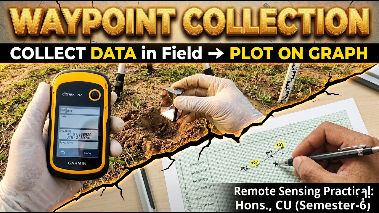 Waypoint collection from GNSS receiver, Field book for GNSS survey and Plotting on Graph Paper