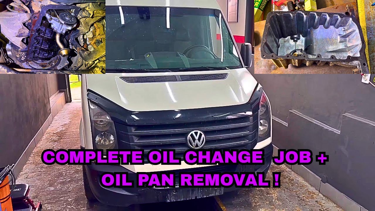 VW CRAFTER 2.0 TDI HOW TO CHANGE OIL AND FILTERS + OIL PAN REMOVAL AND RESEALING STEP BY STEP!