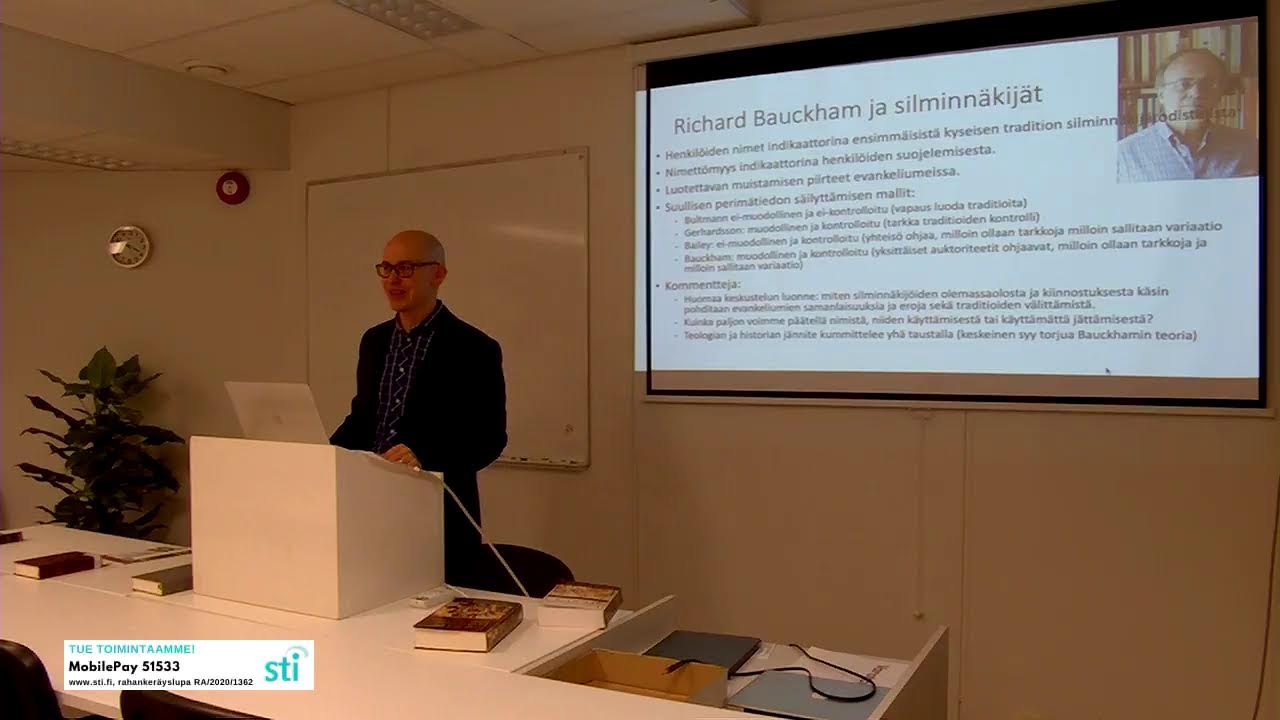 Vesa Ollilainen: Evankeliumit, suullinen perimätieto ja muisti