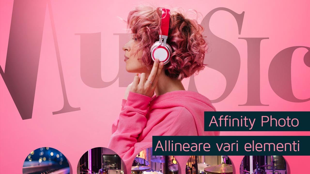 Affinity Photo come allineare, spaziare e unire vari elementi