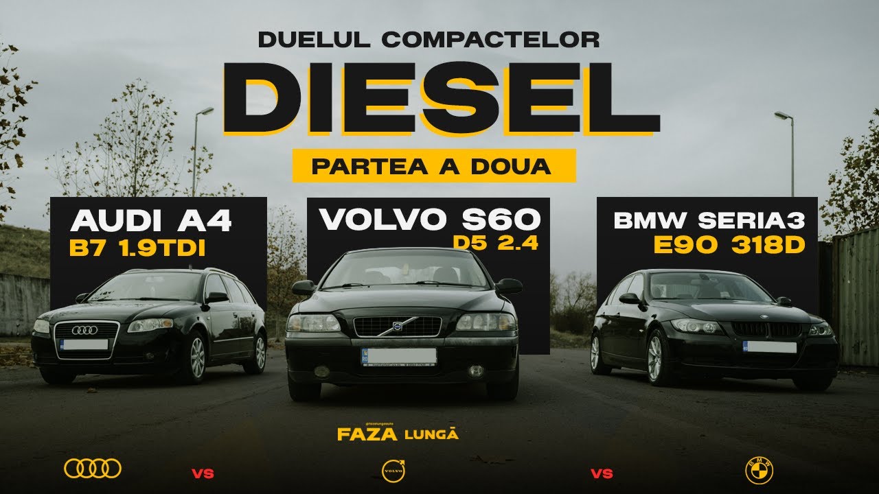 BMW Seria3  vs Volvo S60 vs Audi A4: confort, viraje, fiabilitate și rolling race