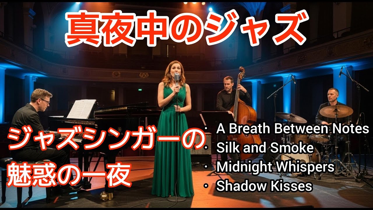 AI 【真夜中のジャズ】ハスキーボイスが響く女性ジャズシンガーの魅惑の一夜 – Jazz for Midnight Lovers