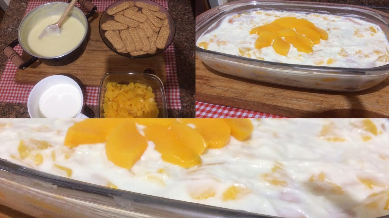 PAVÊ DE PÊSSEGO RECEITA FÁCIL 