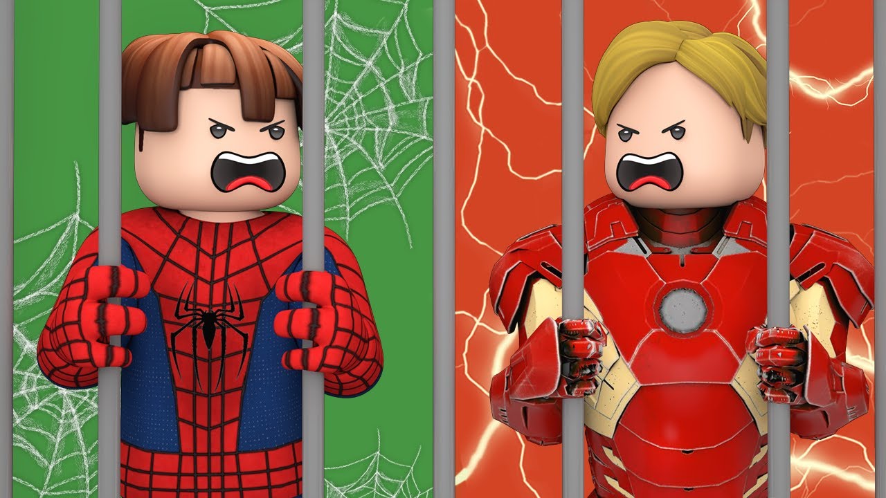 ROBLOX Brookhaven 🏡RP: Spider-Man and Iron Man JAILBREAK | Roblox Sun