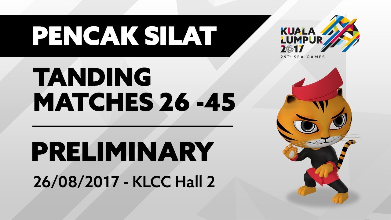 KL2017 29th SEA Games | Pencak Silat (Tanding) - MATCHES 26-45 | 26/08/2017