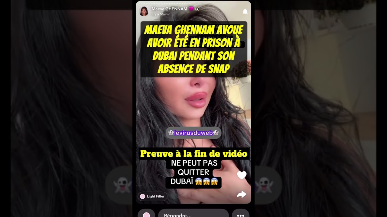 MAEVA GHENNAM AVOUE AVOIR &Eacute;T&Eacute; EN PRISON &Agrave; DUBAI PENDANT 2 MOIS #maevaghennam #shorts