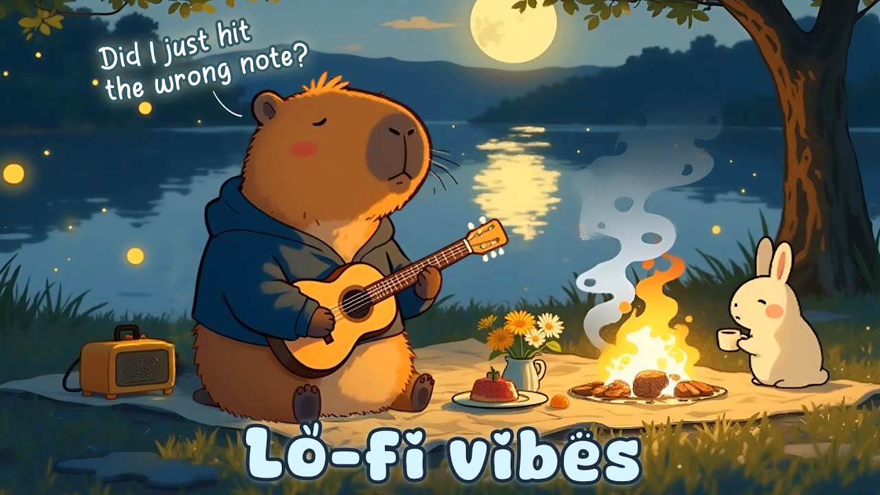 Moonlight Campfire 🎸🔥  Cozy Lofi for Late Night Vibes