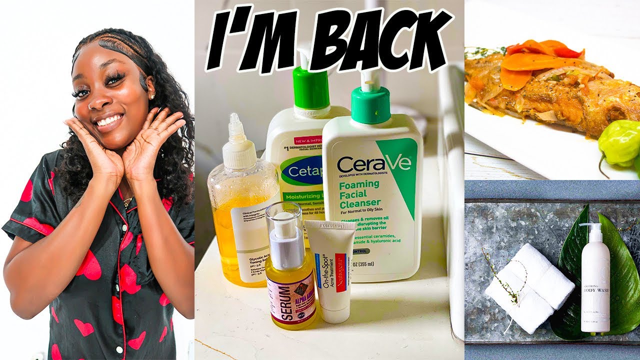 WEEKLY VLOG| I’M BACK! +COOKING + HAIR DAY+ SELFCARE￼