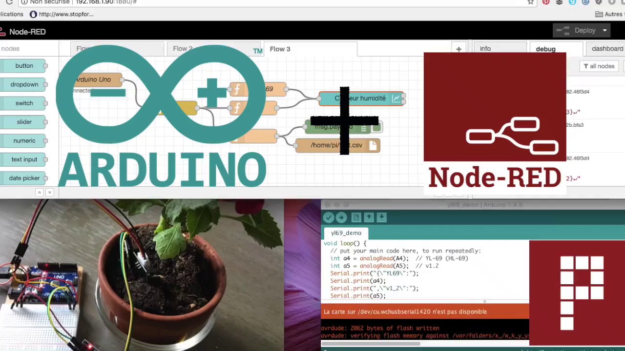 Débuter avec l’Arduino et Node-RED. Enregistrer et afficher des mesures en JSON depuis le port série
